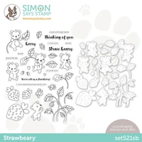 2022 new animal strawberry metal cutting dies and stamps for diy scrapbooking embossed paper card template album craft supplies