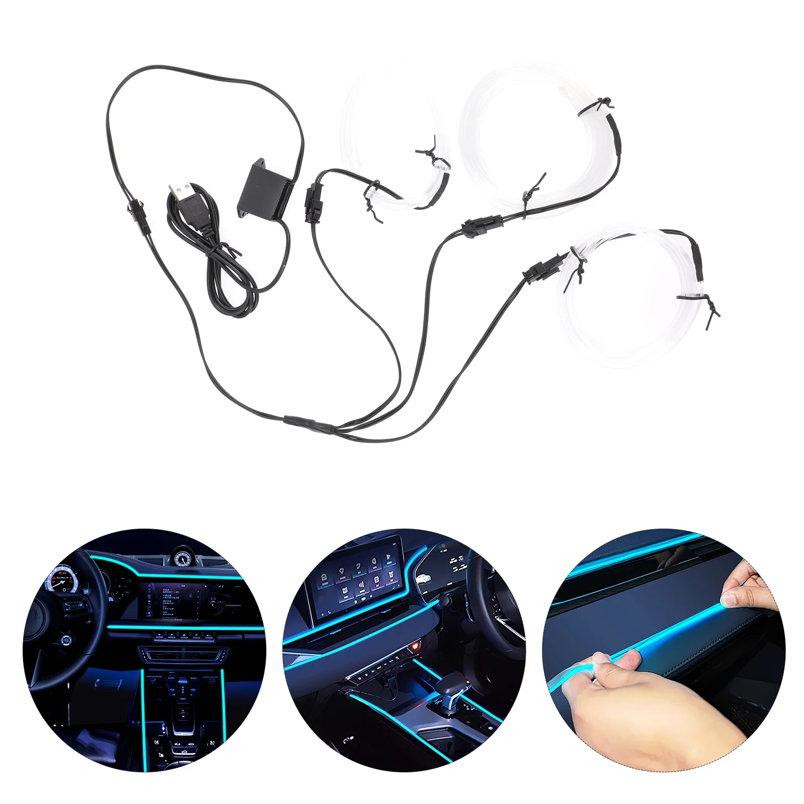 

Car Trim Car LED Lights Interior Trim Lights Cars Ambient Lighting Kits LED Decor Car Leds Shine Interior Decorative Lights
