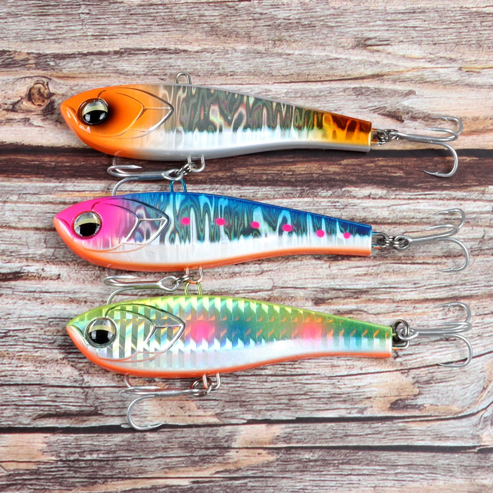 

70mm/90mm Vibration Sinking Lures Winter Fishing Lure Lipless VIB fishing lure Wobbler Ice Balance Fishing for pike