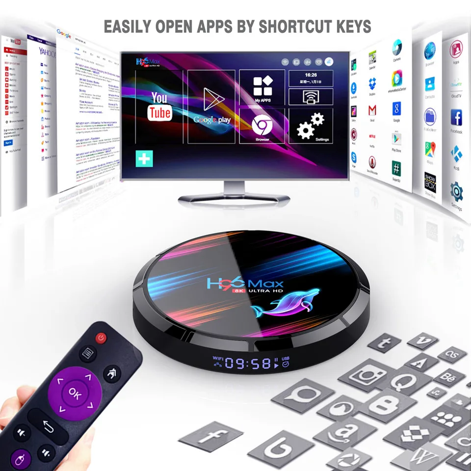 

4K TV Box Android 9 Amlogic S905X3 32GB/64GB/128GB Dual Band Smart Media Streaming Player