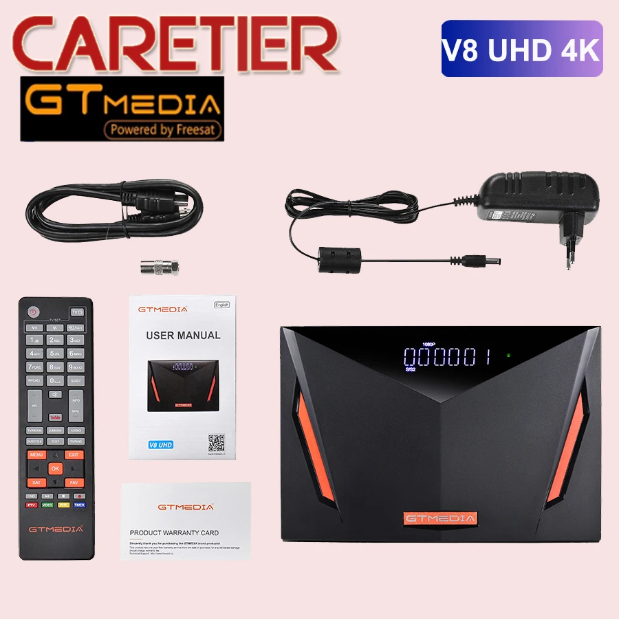 Оригинальный фотоприемник Gtmedia V8 UHD DVB-S2 Satellite/S2/S2X DVB + T/T2/DVB-S/Cable(J83.A/C)/ISDB-T (J83.B)