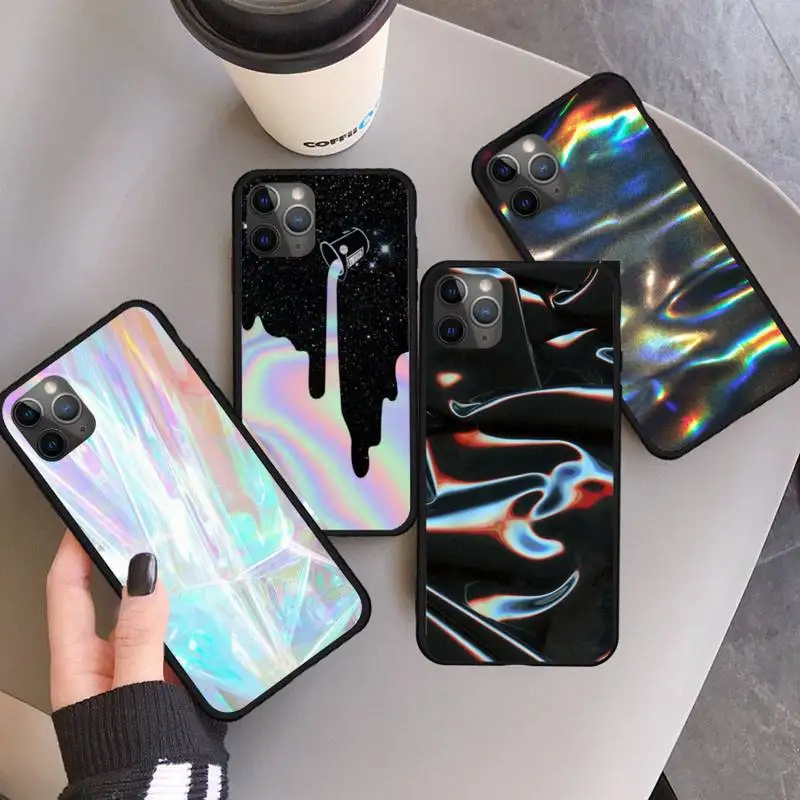 

holographic Phone Case for iPhone 11 12 pro XS MAX 8 7 6 6S Plus X 5S SE 2020 XR mini