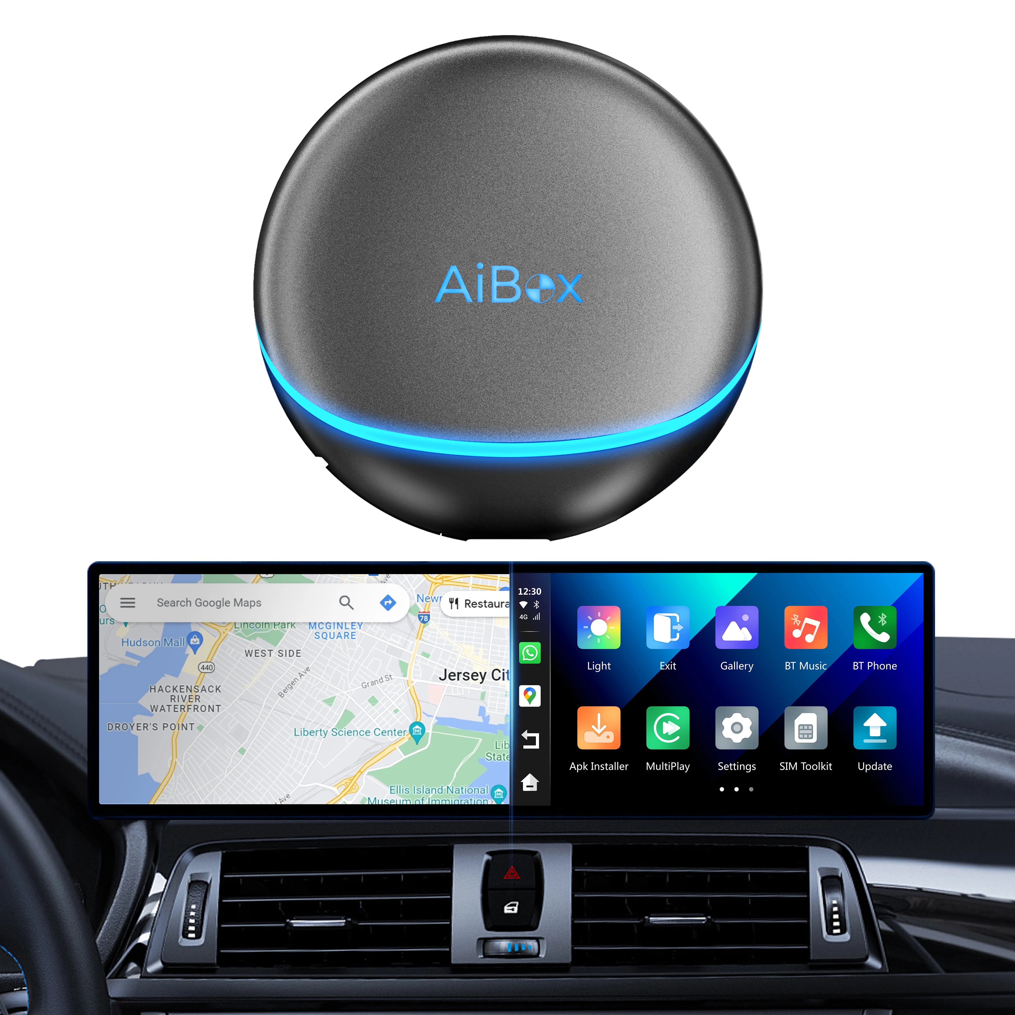 Фото Новый OEM беспроводной AI-бокс на Android 13 с CarPlay и Android Auto, на базе Qualcomm 6125, 4+64 ГБ ОЗУ, для автомобилей BMW - Plug&Play №1