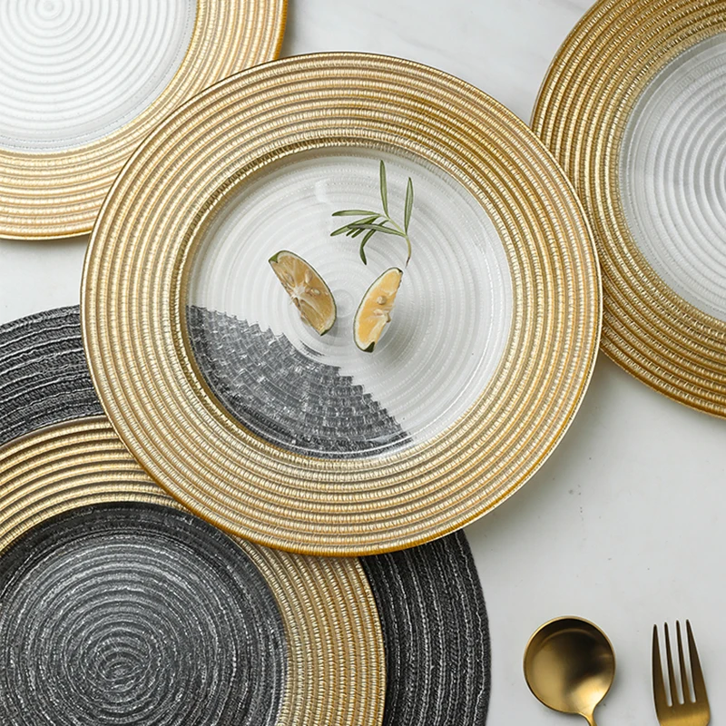 Gold Party Wedding Dessert Sushi Dishes Dinnerware Set Dinne