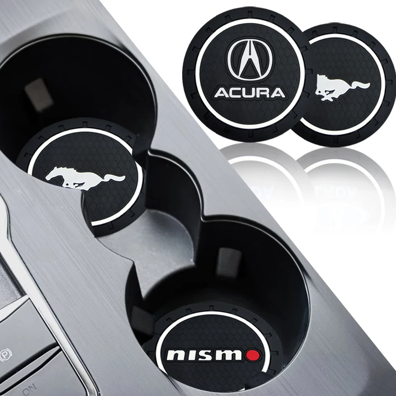 

2pcs Car Logo Styling Storage Trough Coaster Car Goods For Dodge Accessories Durango Caravana Para Ram 1500 de 2500 3500 Avenger