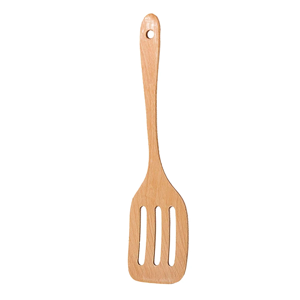 

Wooden Spatula Hanging Frying Pancake Restaurant Cookware Long Handle Cooking Spoon Tool Non Stick Kitchen Utensils Pasta