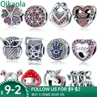 Горячая Распродажа Циркон серии 925 стерлингового серебра Сова Очарование и бисера Fit оригинальный мобильный телефон 3 мм браслет на зестежке с делая Модный чехол типа сделай сам, ювелирное изделие для женщин