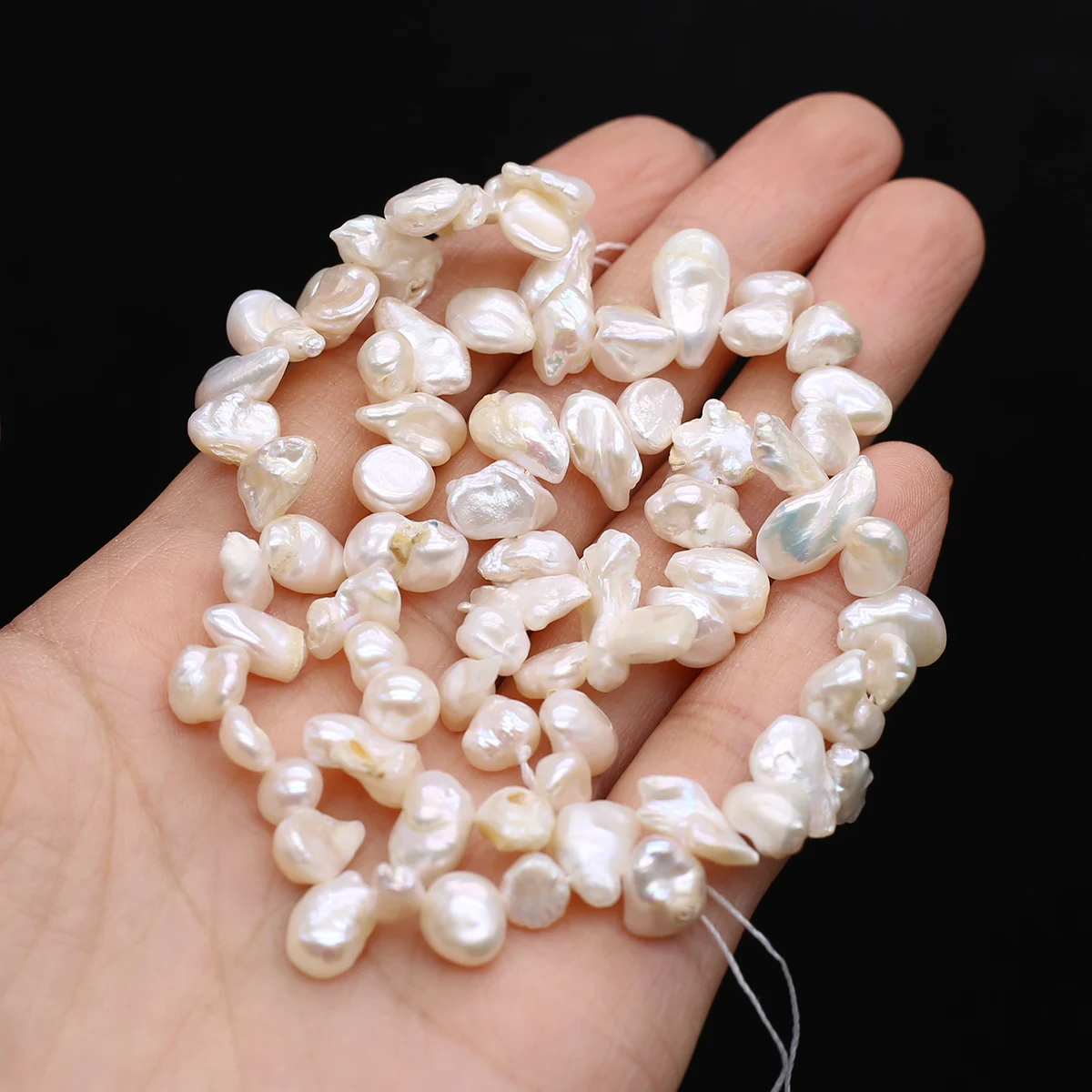 Irregular Shaped Pearls Natural Fresh Water High Gloss High-quality Pearls 9-10mm Jewelry Making DIY Necklaces Earrings Accessor