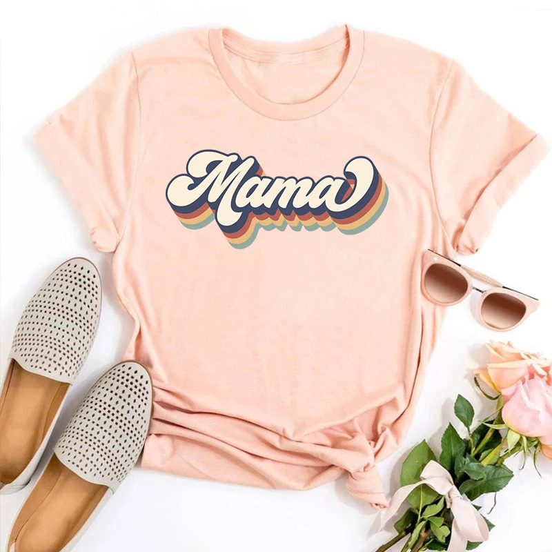 

Retro Mama Shirt Mama Graphic Tees Men Mommy Shirts Gift for Mom Mothers Day Men Clothes Mom Life Tshirt Gift for Her L
