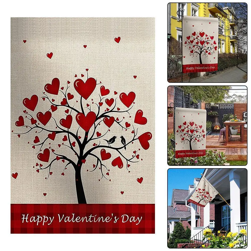 

Садовый флаг из полиэстера и льна, праздничный Садовый флаг для вечеринки, украшение для дома, подарки, 2022