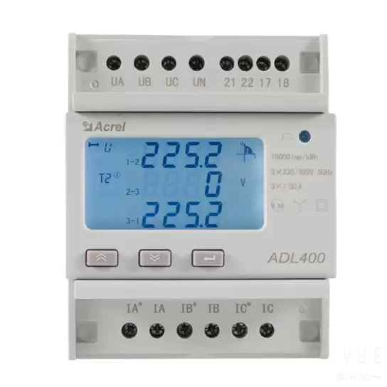

Din rail 3-phase energy meter digital display RS485 Modbus-RTU power meter Acrel ADL400 IoT Cloud electricity meter