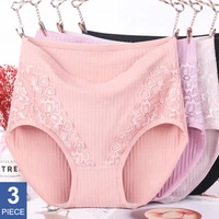 xl 6xl sexy lace underwear plus size cotton briefs solid striped panties womens lingerie breathable underpants female intimates