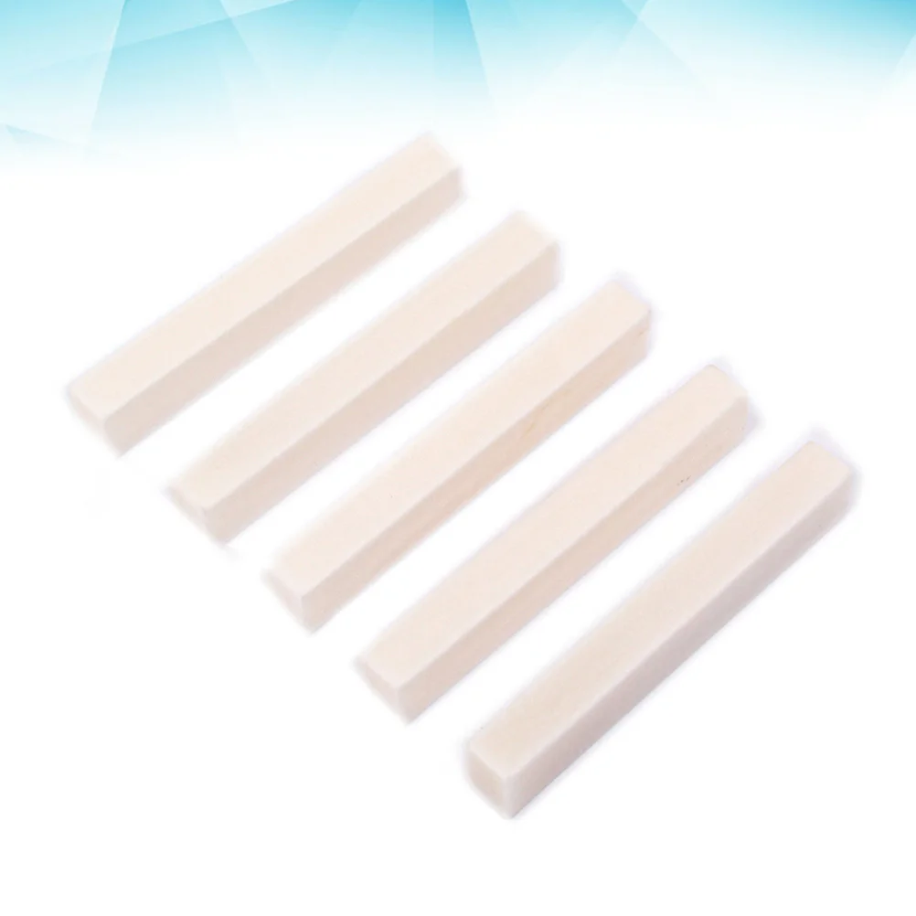 

5pcs Vintage Artificial Bone Buffalo Guitars Saddle Polished for Guitar Bass (Ivory)