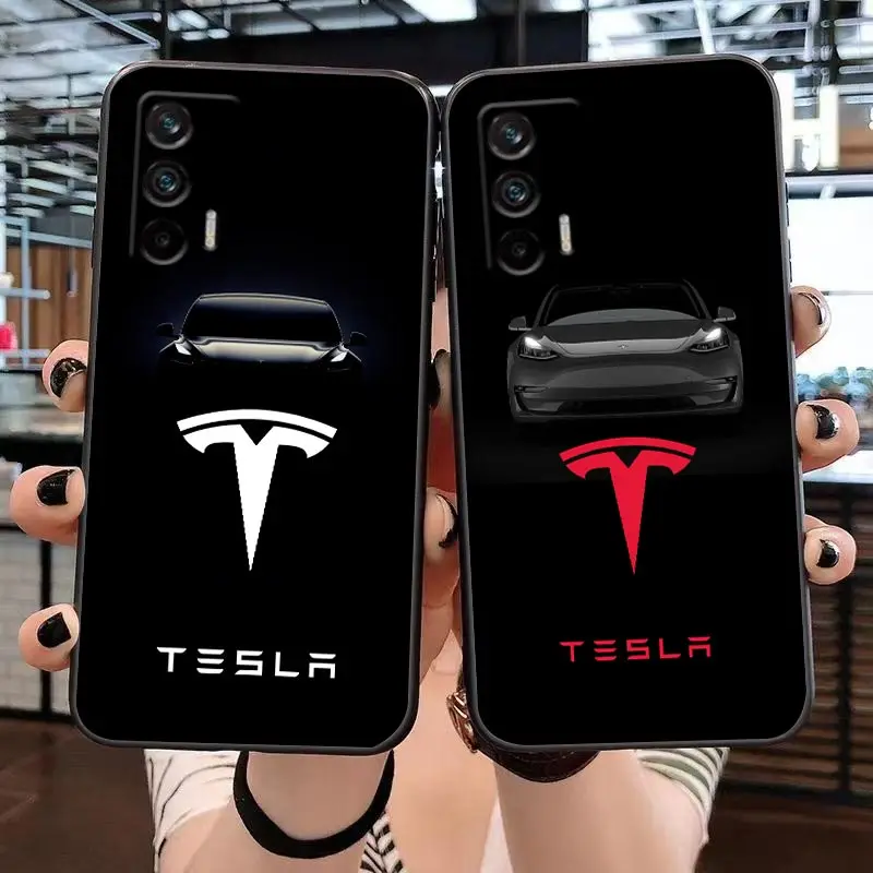 

Funda Para Case for Realme 5 6 7 7i 8 8i 9 C1 C2 C3 C21 C25 C15 C12 XT GT C35 Neo2 3 Pro Case Capa Luxury New Energy Car Tesla-a
