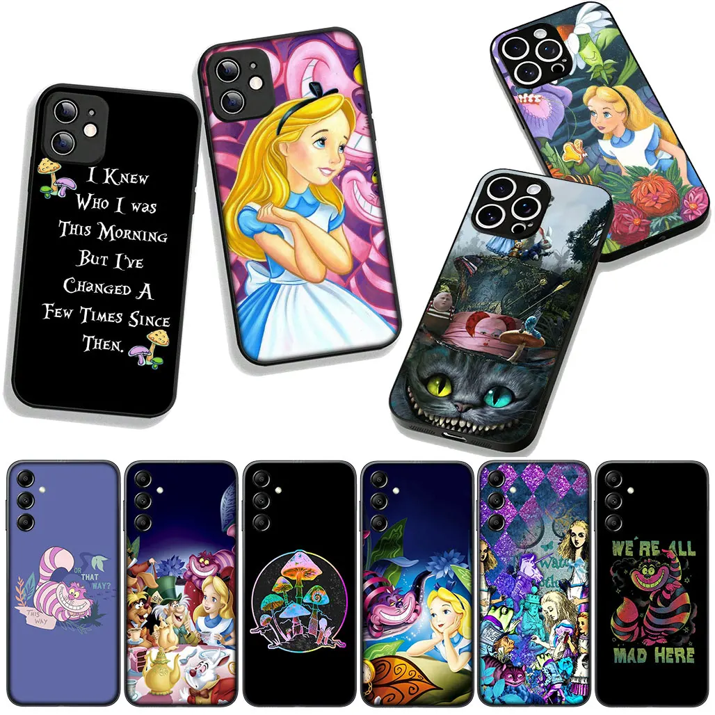 Фото Чехол для телефона Xiaomi Poco F6 F7 Ultra F5 F3 X7 X6 X5 X3 NFC M7 M6 Pro C75 C65 C71 C61 Чехол Cat Alice in Wonderland Cute №1