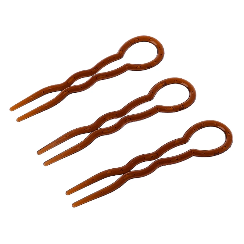 

3pcs Fork Tools Braid Hairstyle Hair Fork U Shape Fork Clips Pin Accessories