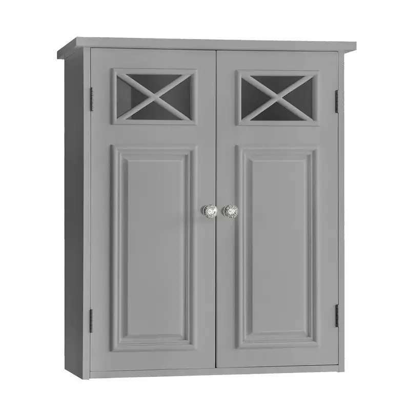 

Contemporary Wooden Removable Wall-Mount Hanging Storage Cabinet, Gray