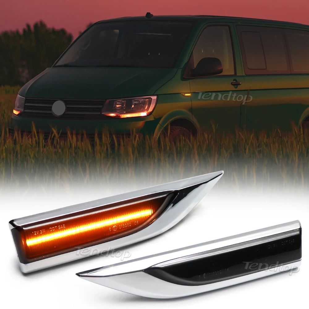 

Dynamic LED Side Marker Light Turn Signal Indicator Repeater Light For VW Transporter T6 Multivan Caddy MK4 2016 2017 2018 2019