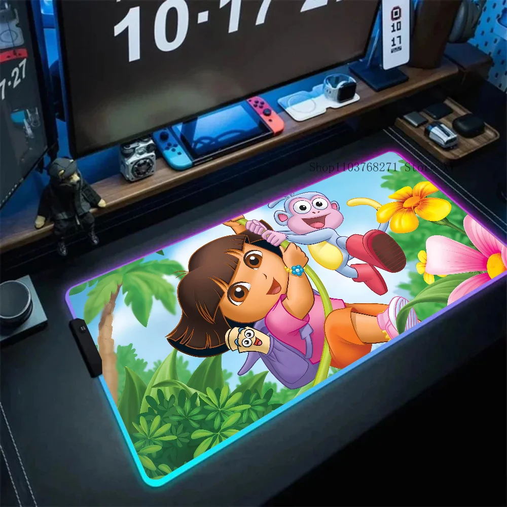 Коврик для мыши Cartoon D-Dora The E-explorer XXL RGB игровые коврики HD черные аксессуары