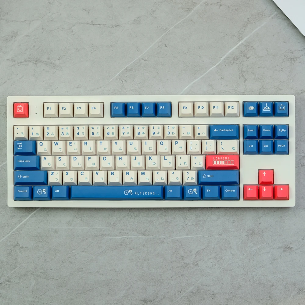 

129 Keys GMK Dark Blue Keycaps Japanese Cherry Profile PBT Dye Sublimation Keycap For MX Switch Mechanical Keyboard GK61/68/75