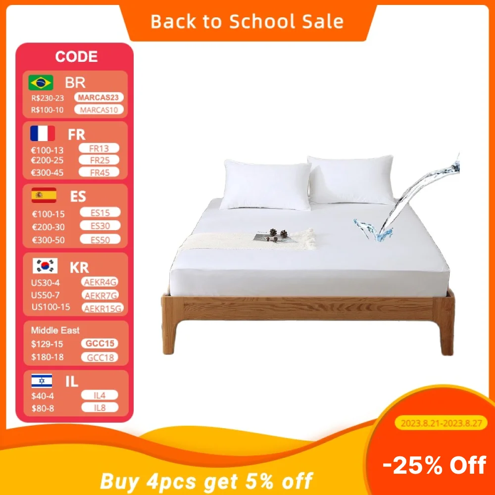 Waterproof Bed Fitted Sheet with Elastic Band Replace Mattre