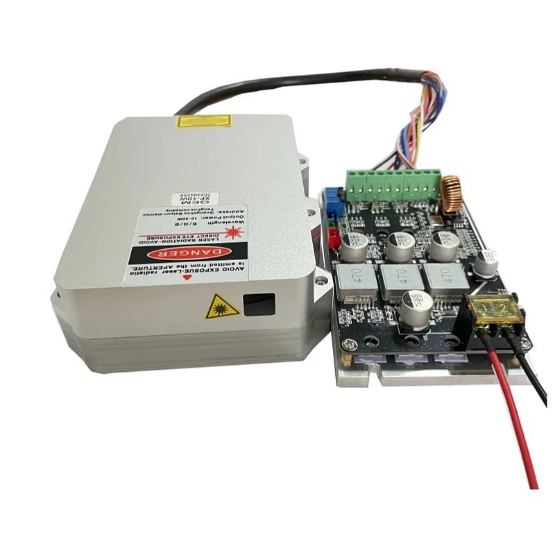 Полноцветный лазерный модуль RGB 10 Вт лазер белого света аналоговый DC24V TEC