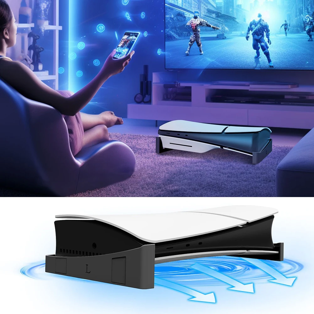 Горизонтальная подставка с противоскользящими матрасами для PS5 Slim ...