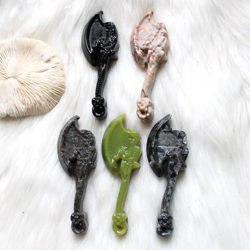 

Global best-selling handmade carved 11 cm axe models for healing natural stone ornaments and personal belongings