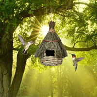 hummingbird house for outside birds nest roosting pockets natural grass small bird roosting pockets hideaway for outdoor garden