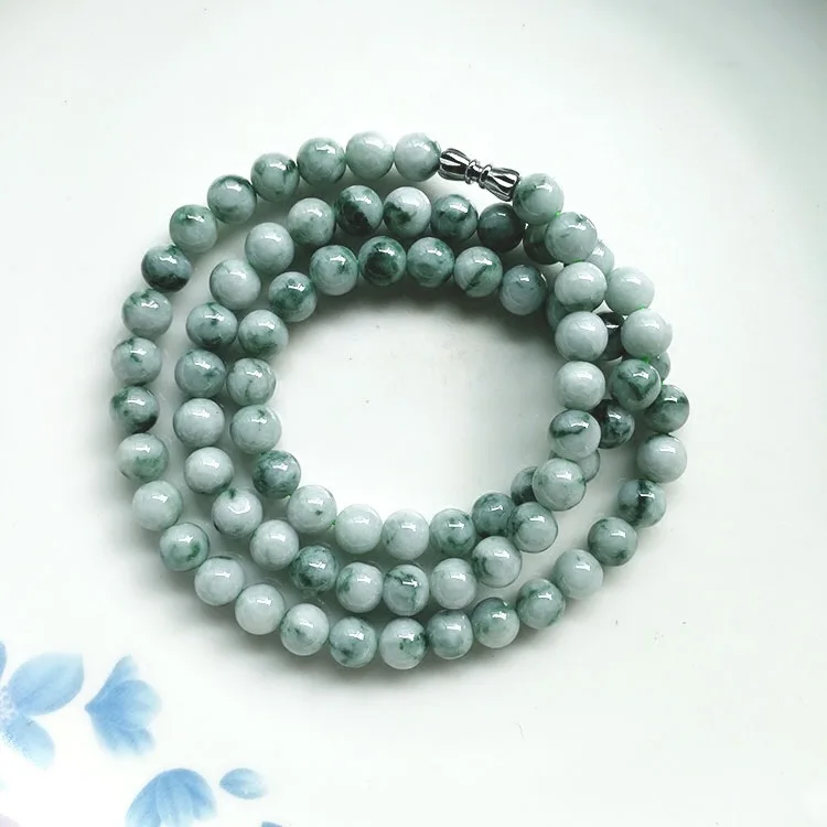 

Send Certificate Myanmar Jadeite Beaded Necklace Women Fashion Charms Jewellery Genuine Natural Burma Jades Chokers Necklaces