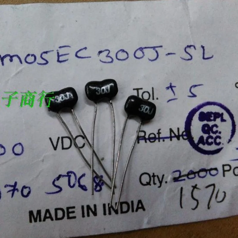 Слюдяной конденсатор 300 в 30P В 5 шт. оригинальный импортный с расстоянием 3 мм