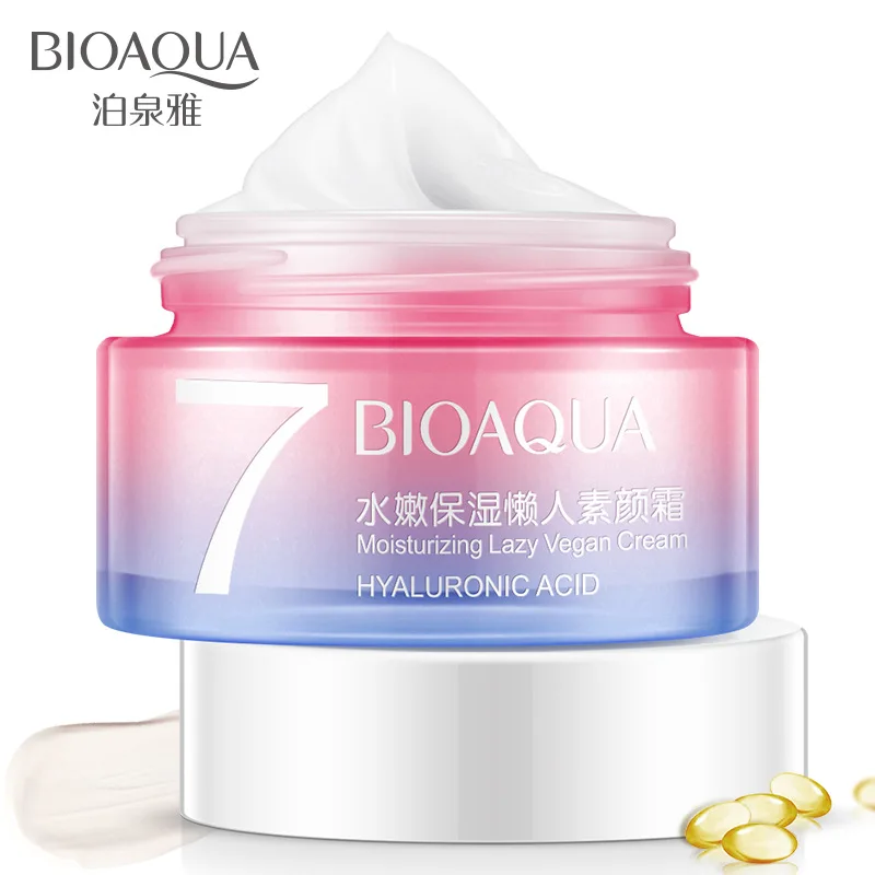 

Bioaqua 7 Lazy Vegan Day Creams Moisturizing Face Cream Hydrating Anti Aging Wrinkle Whitening Brighten Smooth Skin CareOintment