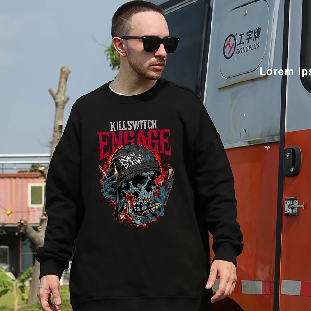 

Хлопковая мужская толстовка с принтом битвы Life And Death, удобная уличная одежда в стиле Харадзюку, теплые базовые свитшоты, качественные пуловеры