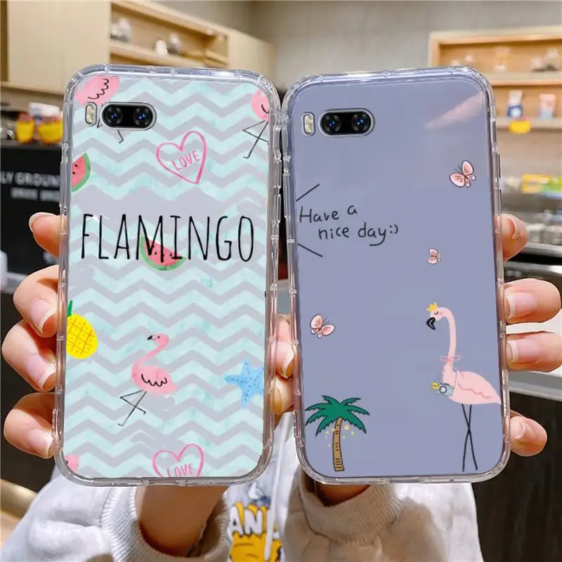 

Flamingo Phone Case For Huawei Mate P10 P20 P30 P40 P50 Smart Z Honor 50 60 70 Pro Lite Transparent Case