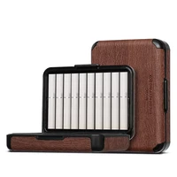 3 colors wood texture pu leather for iqos 3 0 duo cigarette box protective carrying cover for iqos3 e keep fresh bag