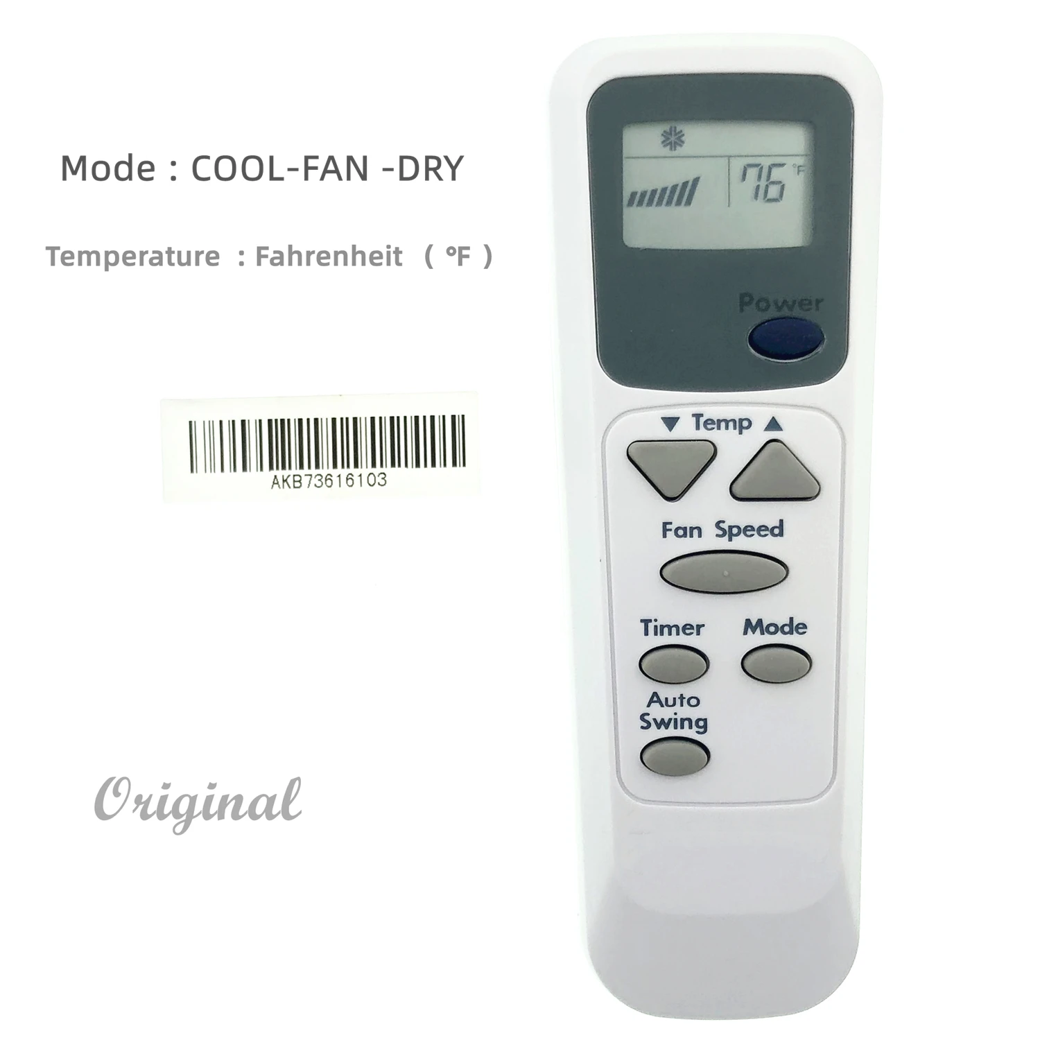 Оригинальный пульт дистанционного управления переменного тока AKB73616103 для фридридного оконного кондиционера CP18G30 CP15G10 CP12G10 CP12F10 CP10G10 CP10F10