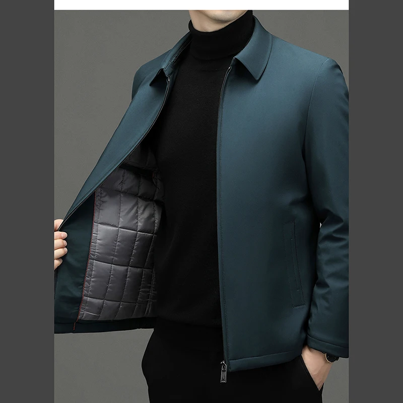 Turn Down Collar 2022 New Cotton Dress for Men Warm Autumn/Winter Coat Jackets for Men, M-4XL