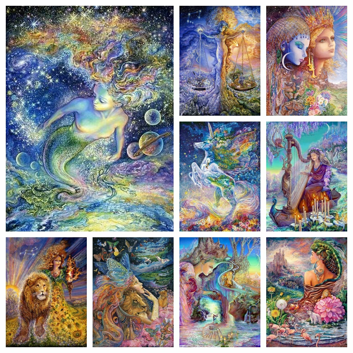 

Magic Landscape Nordic Style Fantasy 5D DIY AB Diamond Painting Fairy Myth Girl Art Mosaic Cross Stitch Rhinestones New Arrivals
