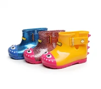 children rain boots waterproof water shoes for kids cuet dinosaur girl boy jelly shoes ankle rubber rainboots for rain