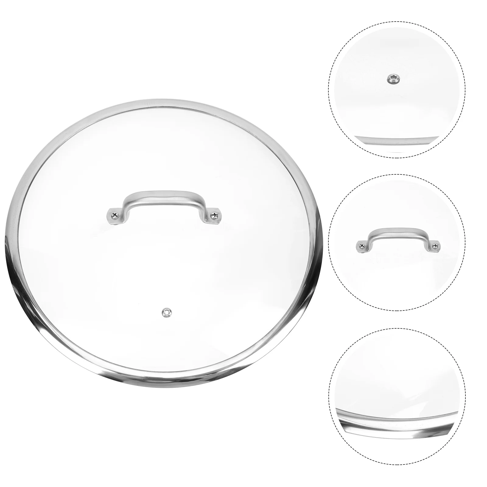 

Кастрюля среднего размера прозрачные контейнеры с ручкой и крышкой из нержавеющей стали, защита от брызг масла