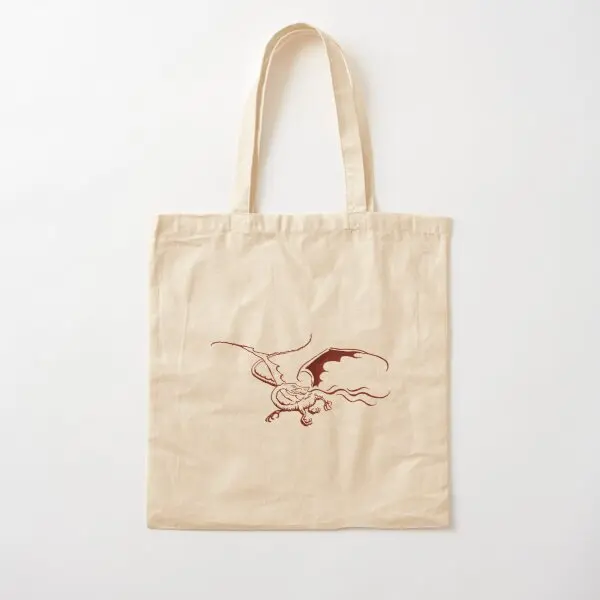 

Smaug Cotton Canvas Bag Grocery Printed Designer Unisex Handbag Tote Shoulder Bag Reusable Foldable Women Fabric Fashion Casual