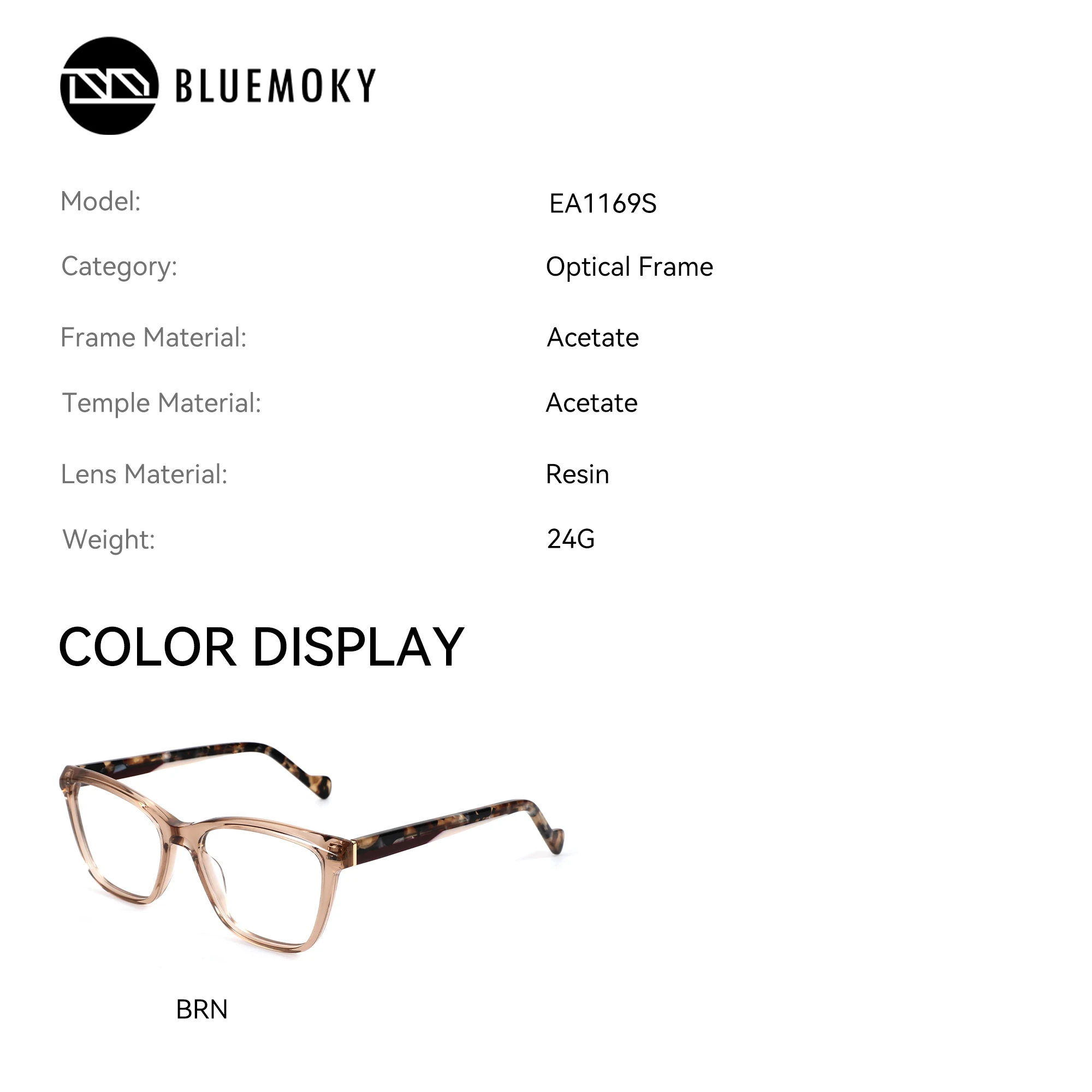 Фото Очки BLUEMOKY из ацетата для женщин, фотохромные, с защитой от синего света, оптические линзы с индивидуальным рецептом, очки по рецепту №4