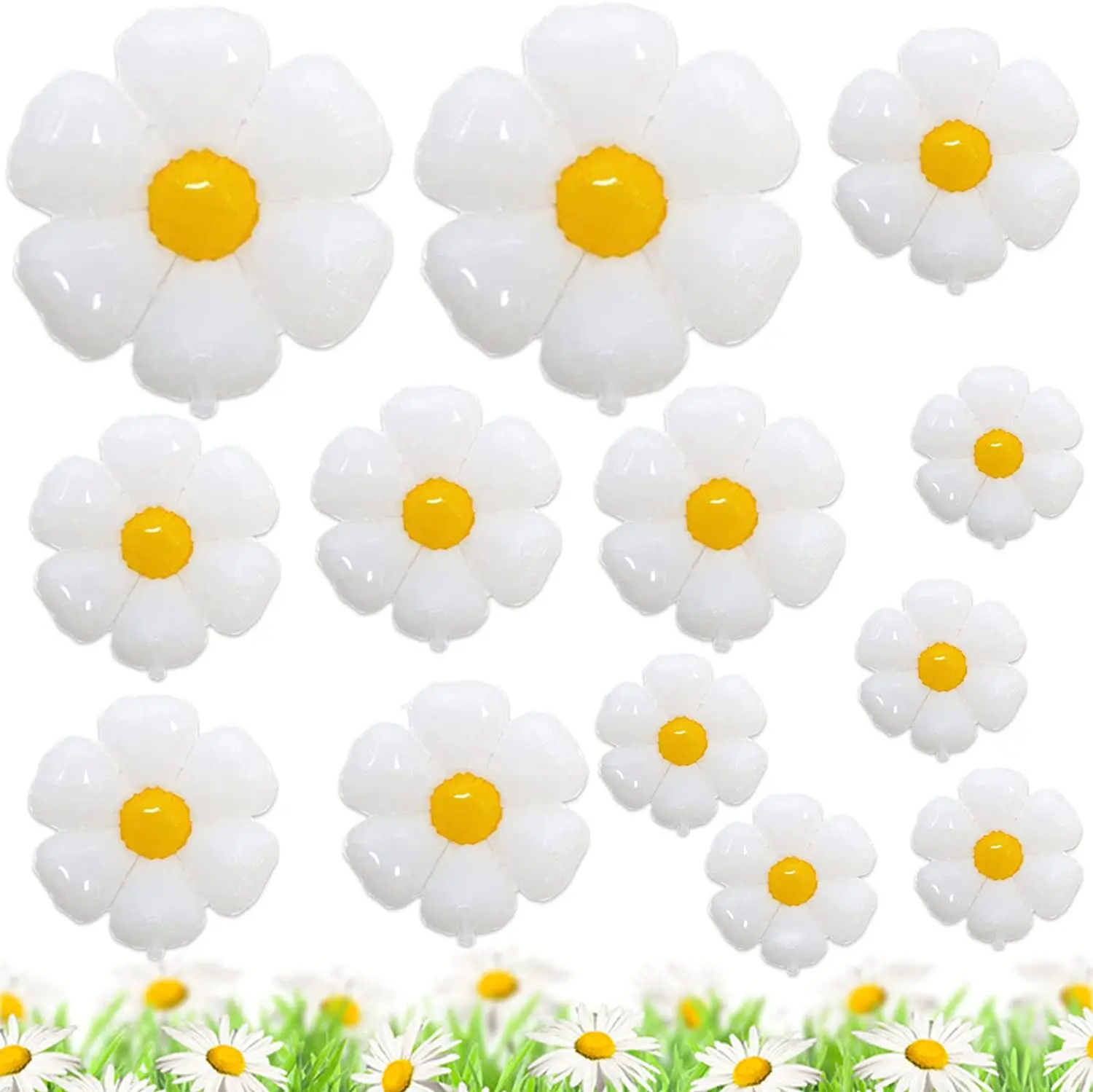 

Macaron White Daisy Flower Foil Balloon SunFlower Balloons Toy INS Hot Photo Props Wedding Birthday Party Baby Shower Decoration