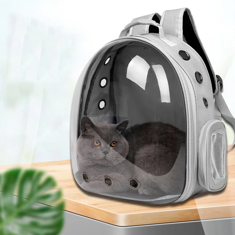 2023NEW Pet Cat Carrying Bag Breathable Portable Pet Outdoor Travel Backpack Transparent Bag Pet Transport Space Capsule Bag