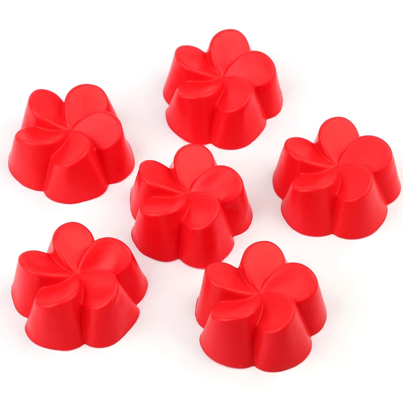 

1/5Pcs Silicone Flower Shaped Muffin Cupcake Mold 3D Small Cake Kitchen Baking Pastry Tools Cake Decorating Tools