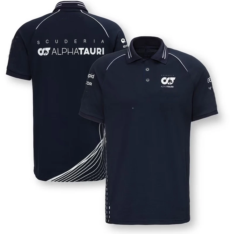 

2023 Scuderia Alpha Tauri Formula One Team Uniform F1 T-shirt MOTO Bicycle polo shirt T-shirt Men's