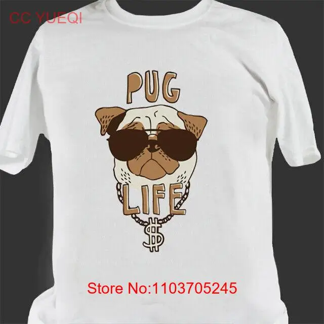 Футболка Pug Life Повседневная футболка унисекс хлопковые футболки Размеры от S до 3XL