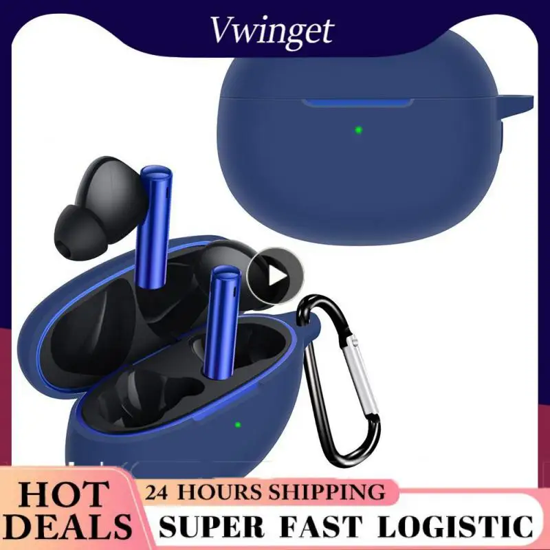 

Silicone Anti-fall Earphone Silicone Earphone Cases Cover Protector Protective Sleeve For Realme Buds Air3 Soft Shell Soft Case