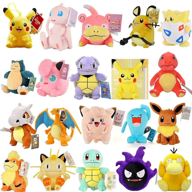 

New Pokemon Pikachu Gengar Plush Doll Ultra Soft Velvet Plush Stuffed Toys Animation 18-28cm Snorlax Plush Toys Children's Gifts