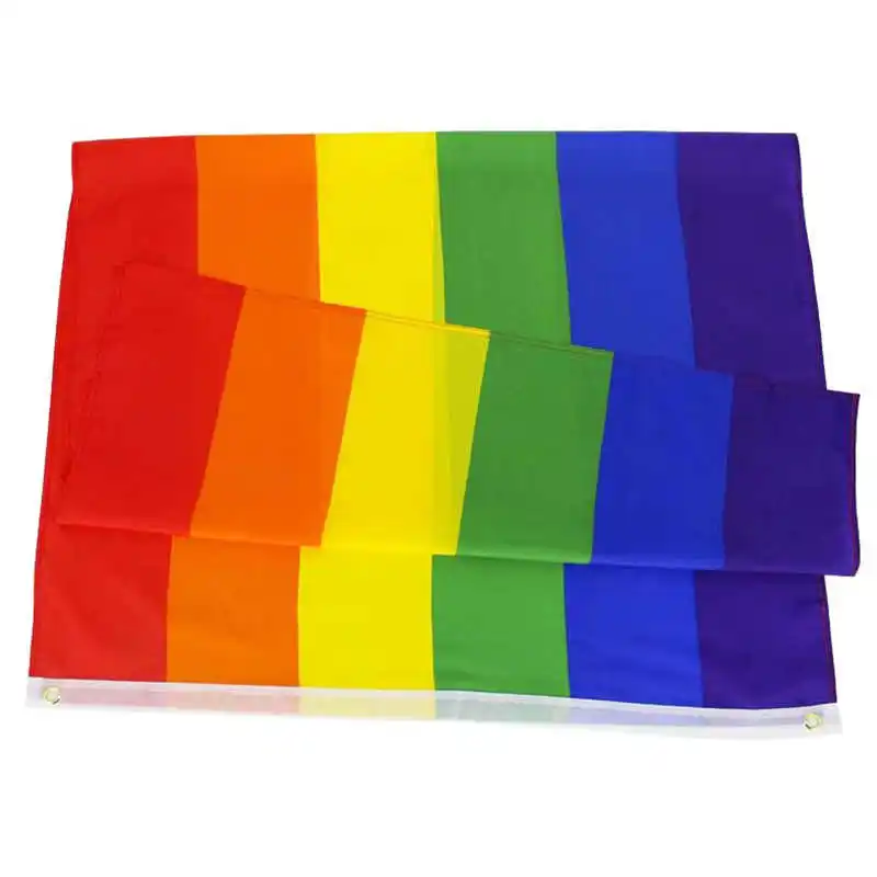 Радужный ЛГБТ-флаг Гей-прайд 90x150 см полиэстер 6 цветов печатные флаги для